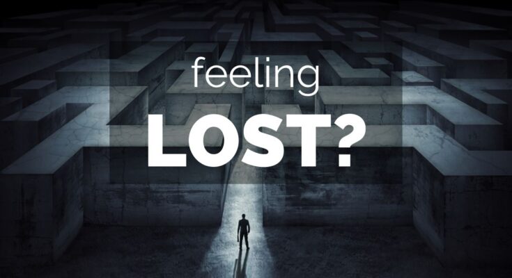 Person standing in front of a maze feeling lost and needing to get a guide